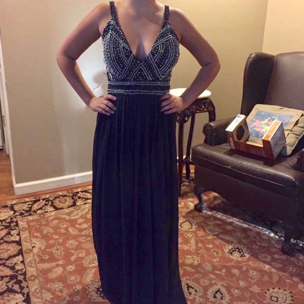 NORDSTROM NAVY EVENING FORMAL GOWN